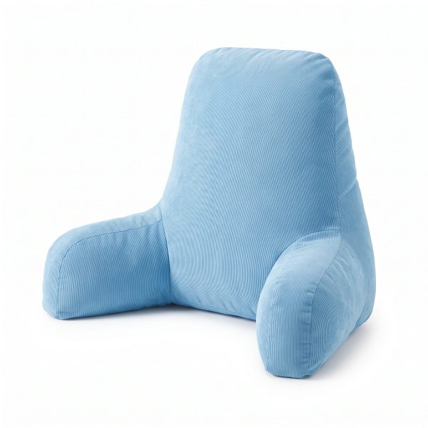 Light Blue Corduroy Husband Support Pillow for Bed & Lounging