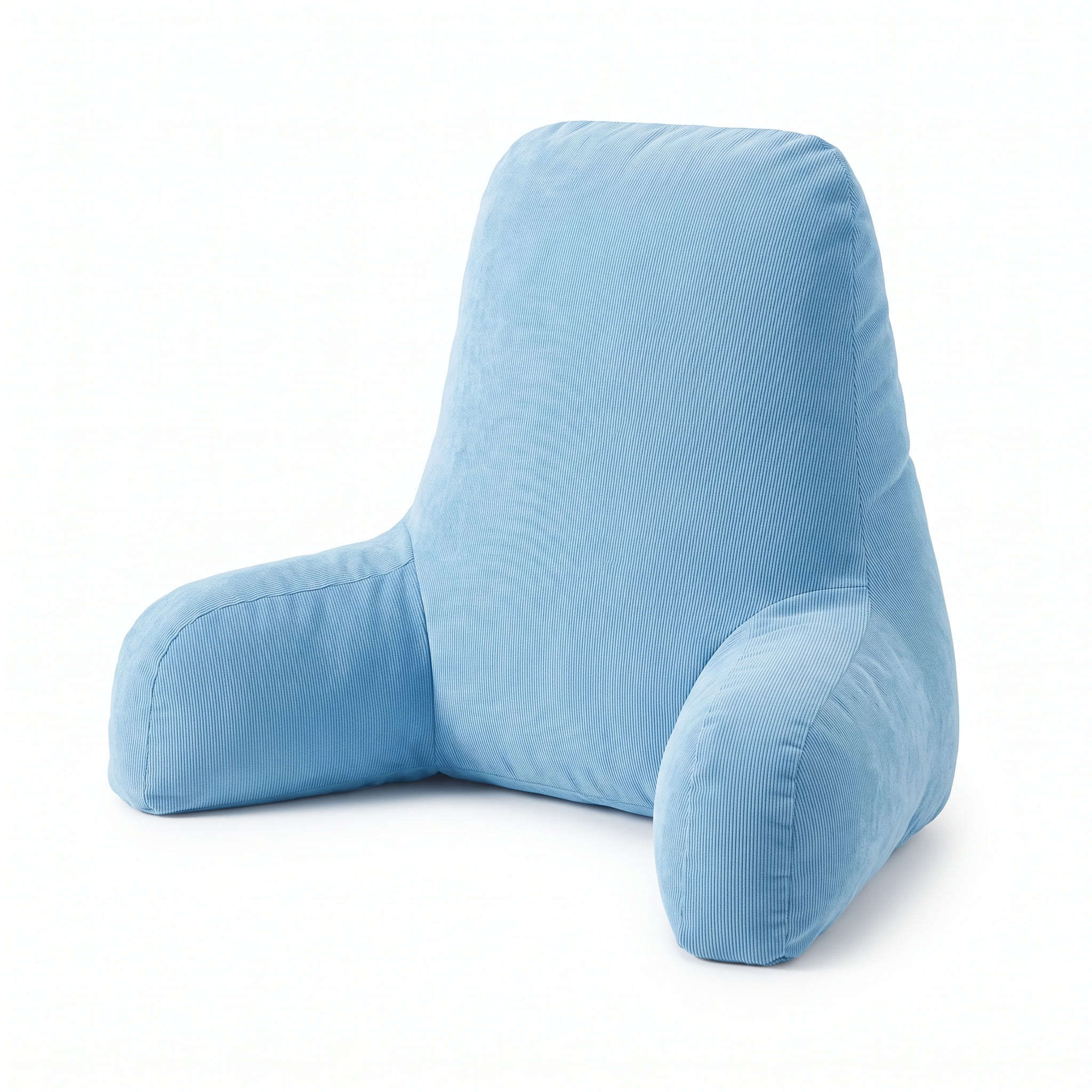 Ergonomic Comfort Light Blue Corduroy Husband Support Pillow for Bed & Lounging