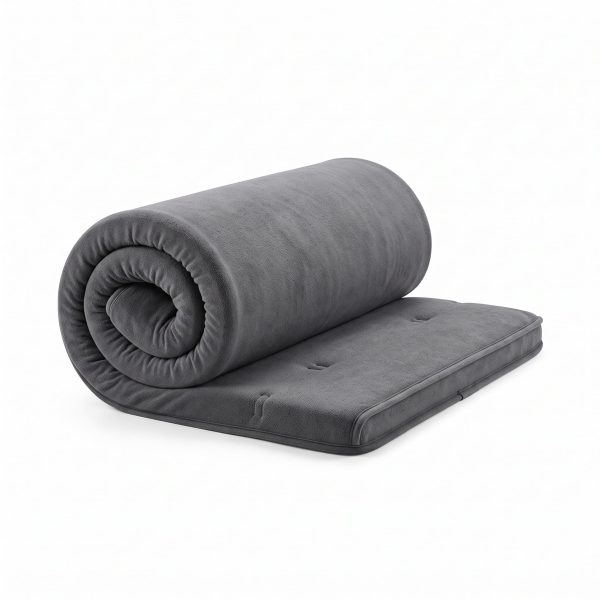 Versatile Plush Fleece Roll-Up Guest Futon & Travel Mat